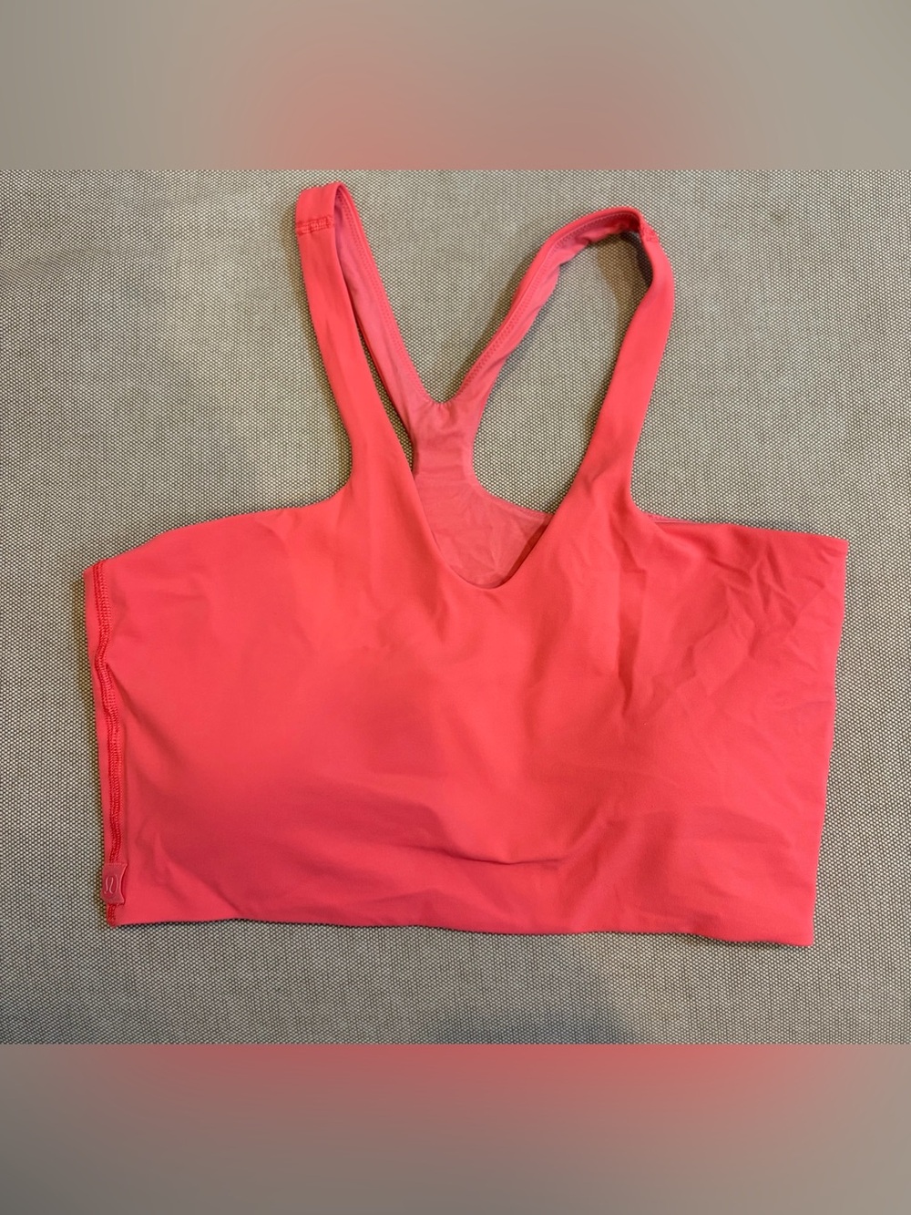 Lululemon athletica Bend This V and Racer Bra Light Support in glaze pink